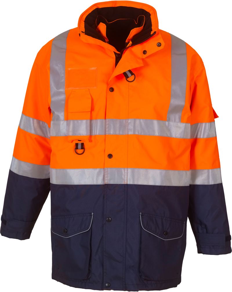 Levně Hi-Vis 7-v-1 Bunda - hi vis orange/navy