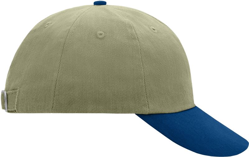 Levně 6 panelová raver kšiltovka - light khaki/navy
