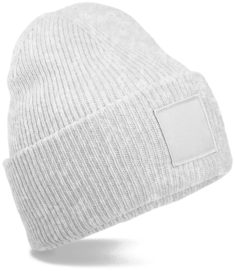 Levně Pletená čepice Patch "Tonal" - cloud grey