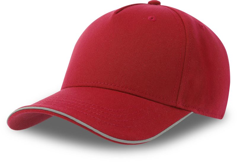 5 panelová baseballová kšiltovka - red