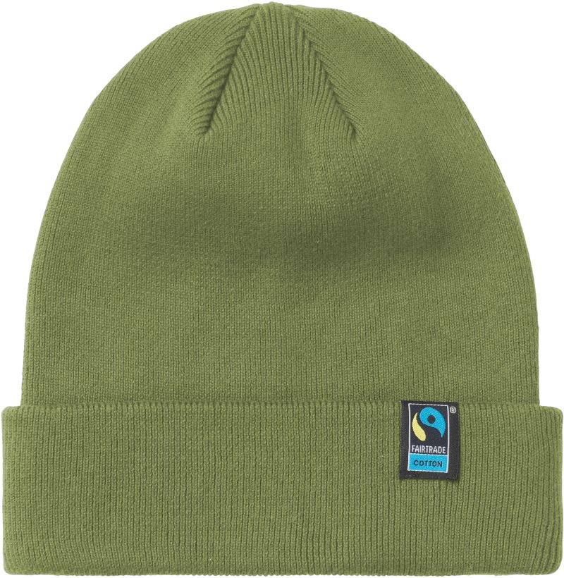 Pletená bio fairtrade čepice - military