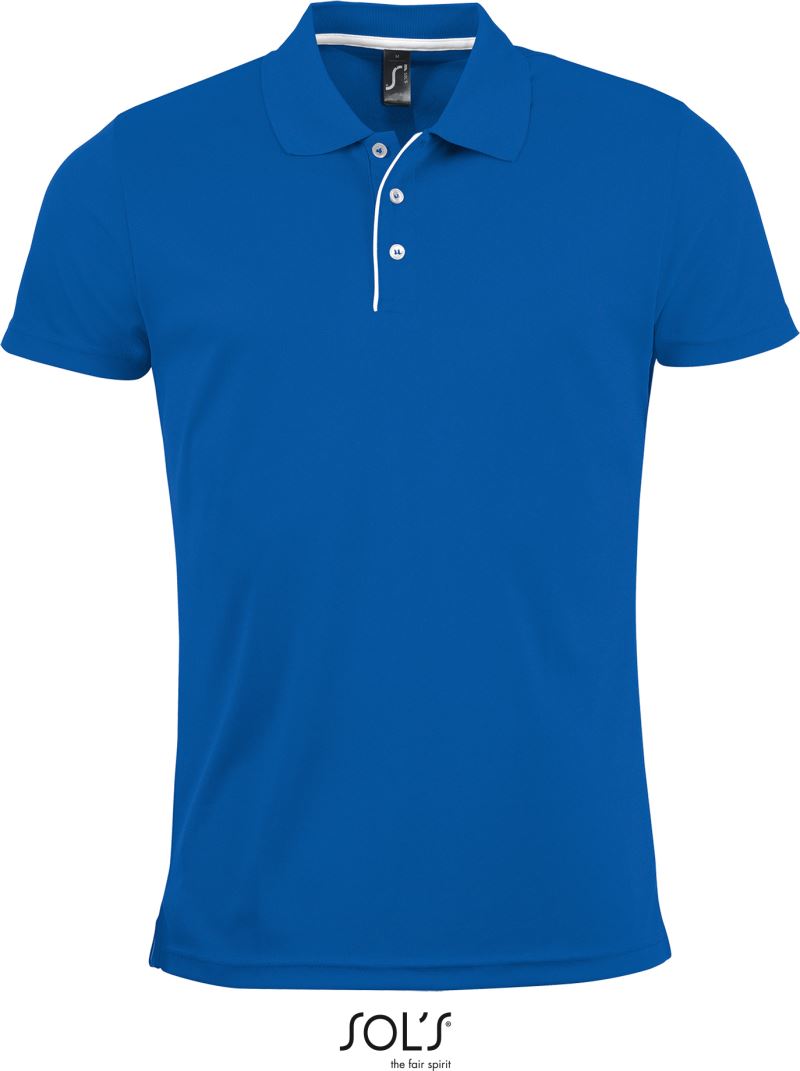 Levně Pánské piqué sportovní polo - royal blue