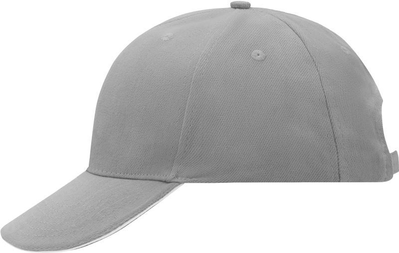Levně 6 panelová sandwich kšiltovka - dark grey/white