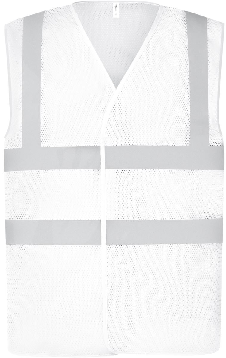 Levně Hi-Vis síťovaná bezpečnostní vesta - white