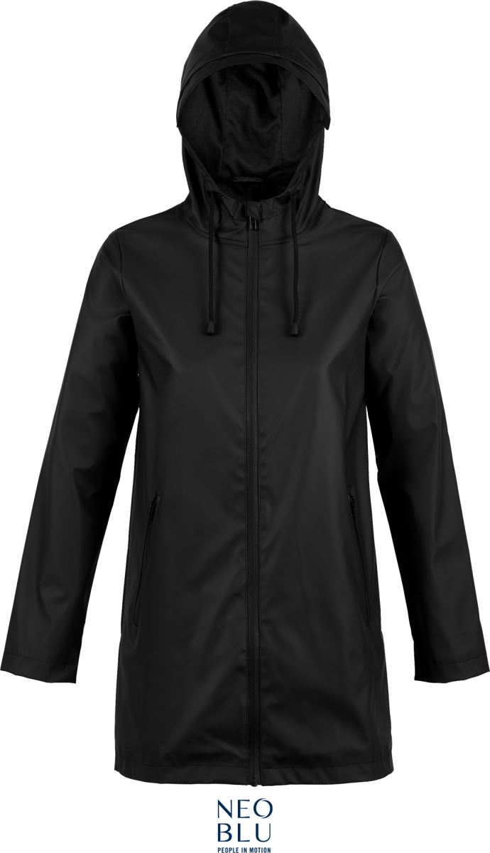Levně Nepromokavá dámská vosková bunda - deep black