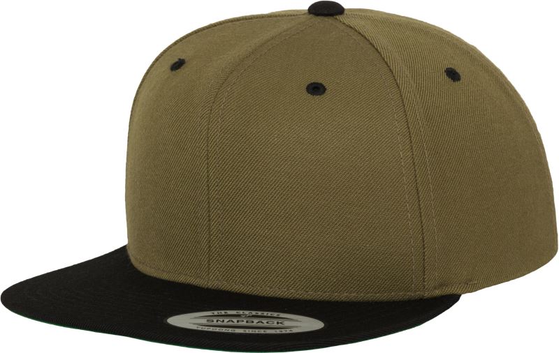 Levně 6 panelová Snapback kšiltovka - olive/black