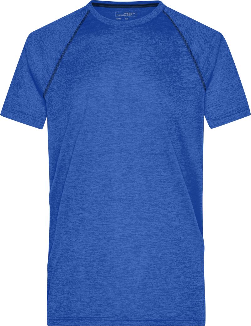 Levně Pánské funkční tričko - blue melange/navy