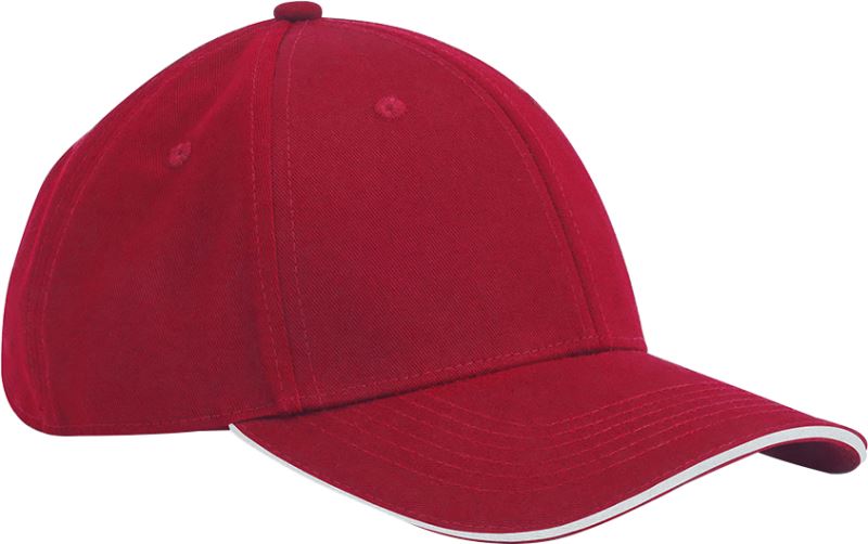 Levně 6 panelová kšiltovka EarthAware® - classic red/white