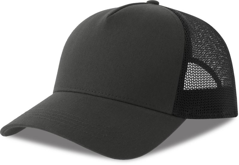 5 panelová Trucker kšiltovka - dark grey/black
