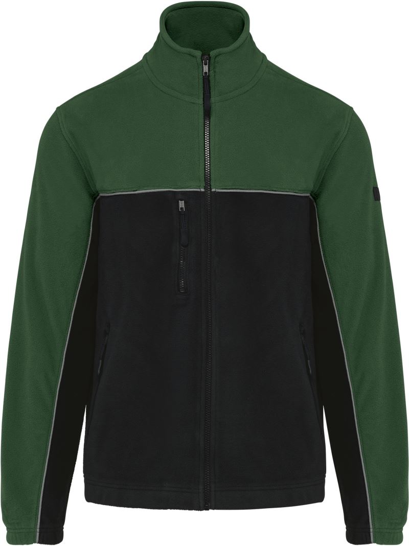 Levně Pracovní fleecová bunda - black/forest green