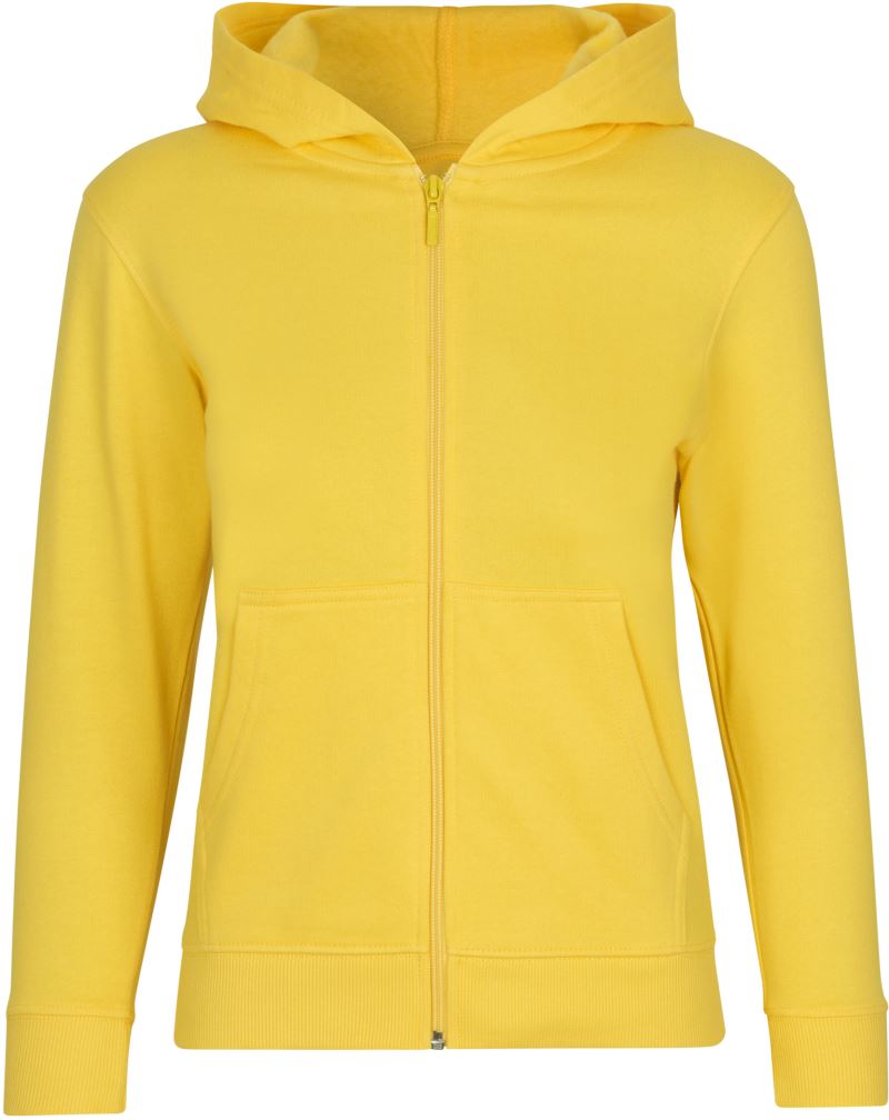 Levně Dětská mikina s kapucí z bio bavlny - yellow