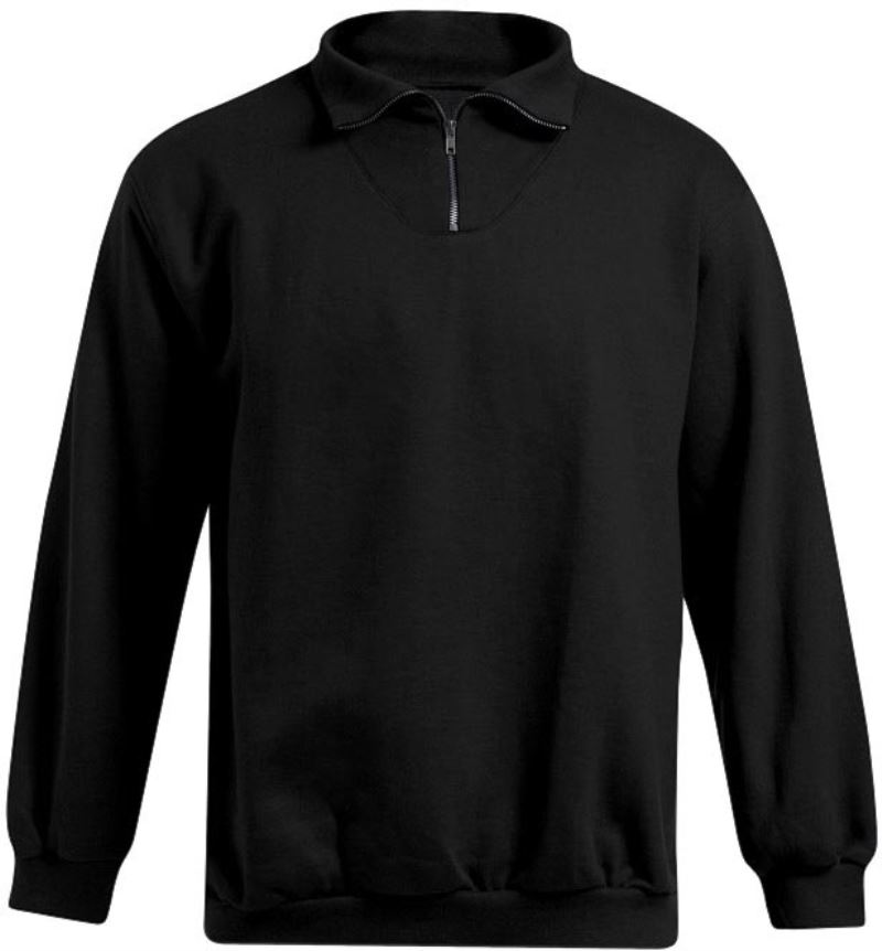 Levně Pánská mikina s 1/4 zipem "Troyer" - black