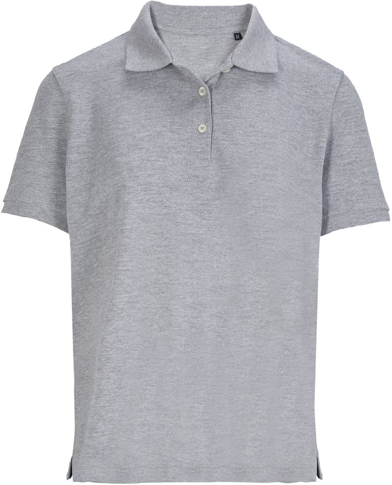 Dámské piqué polo z těžké bavlny - grey melange