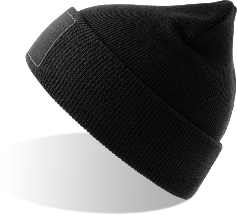 Levně Pletená čepice patch - black