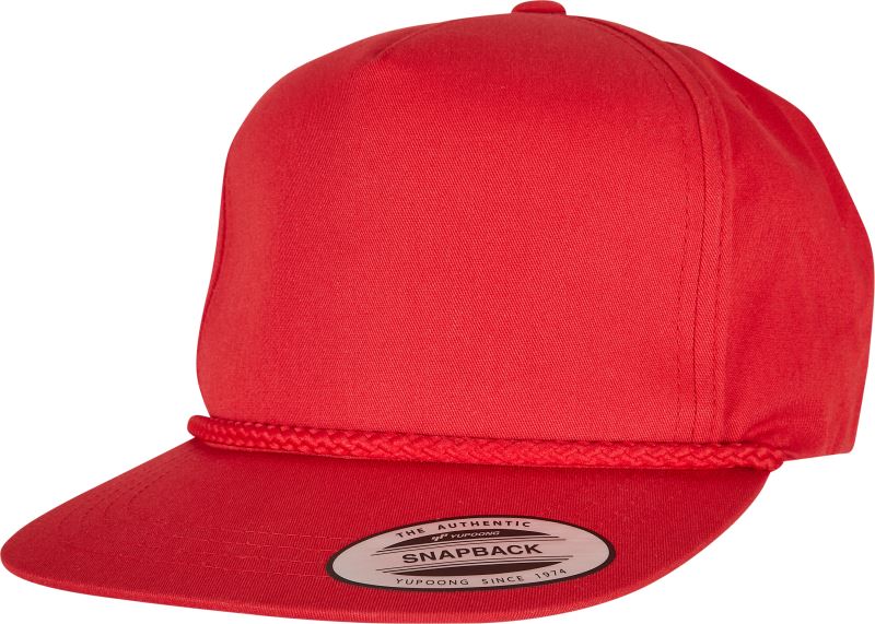 Levně 5 panelová kšiltovka "Poplin Golf" - red