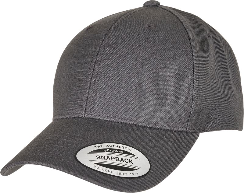 Levně 6 panelová Snapback kšiltovka - dark grey