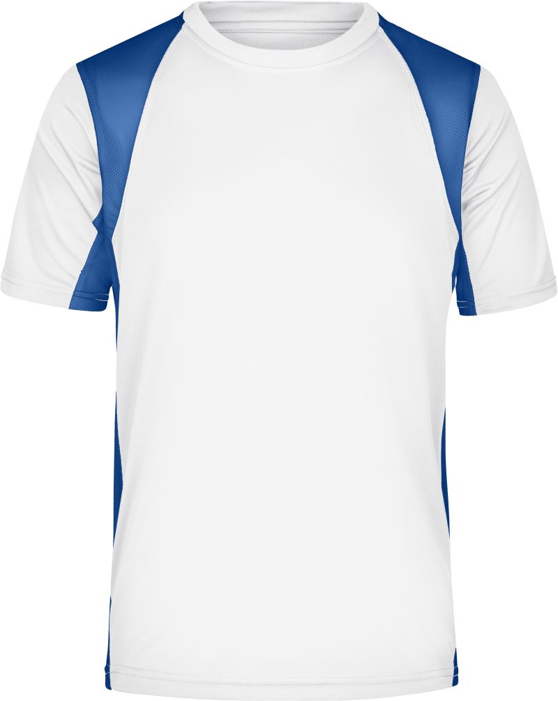 Levně Pánské běžecké tričko - white/royal blue