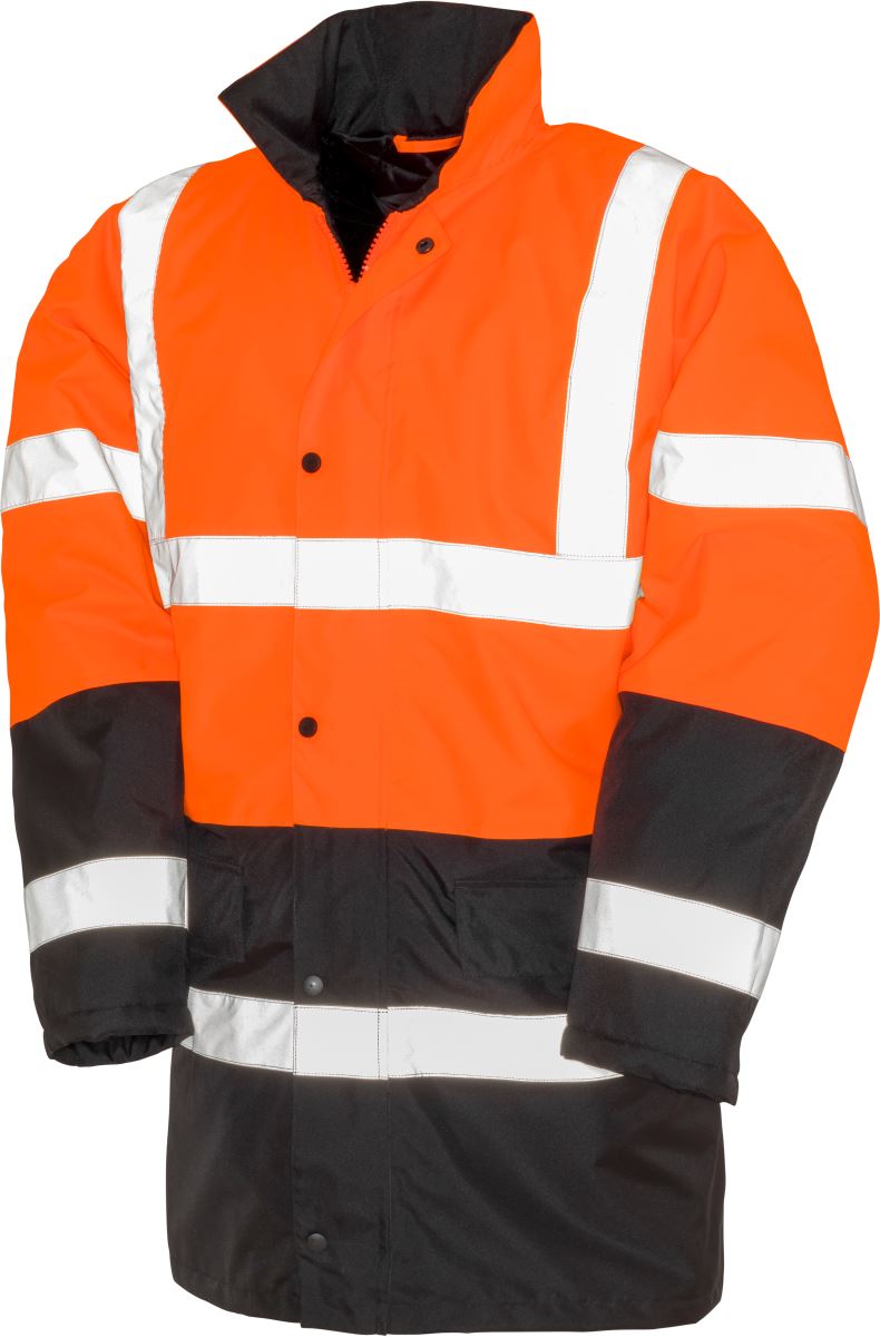 Levně Bezpečnostní parka - fluorescent orange/black