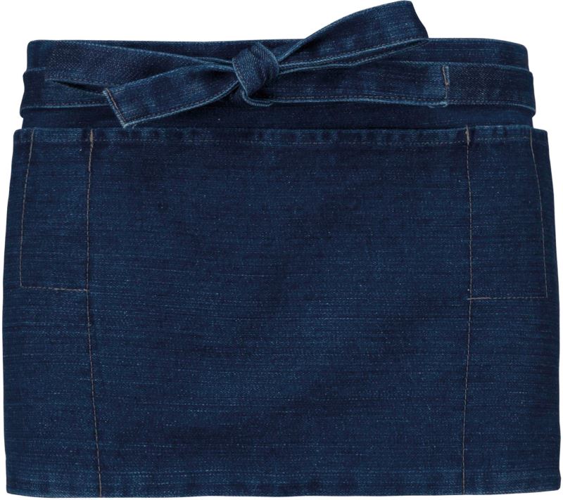 Levně Barová zástěra krátká - denim