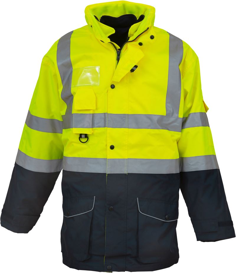 Levně Hi-Vis 7-v-1 Bunda - hi vis yellow/navy