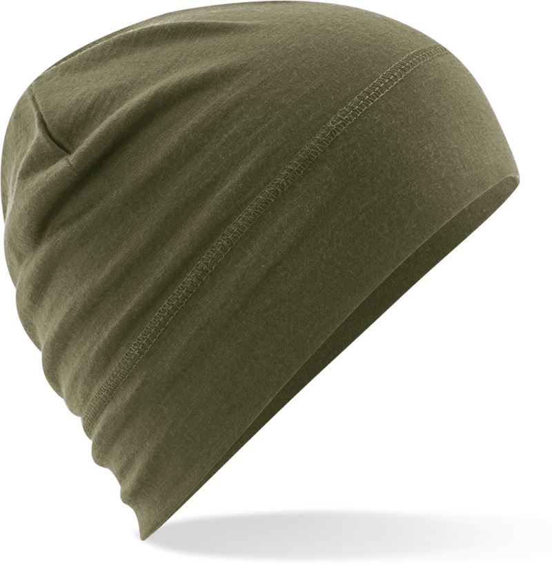 Levně Merino čepice - military green