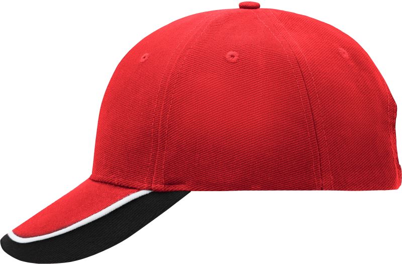 Kšiltovka s tříbarevným kšiltem - red/white/black