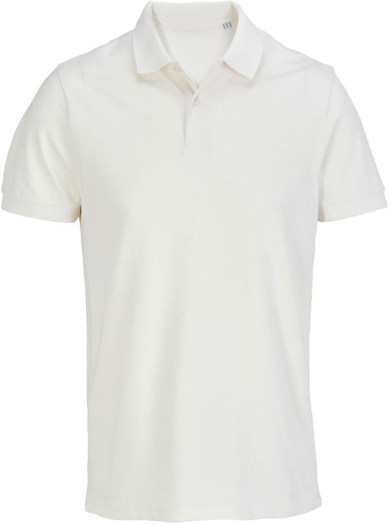 Levně Unisex piqué polo z těžké bavlny - off white