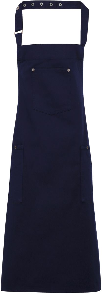 Levně Bavlněná zástěra s laclem "Chino" - navy