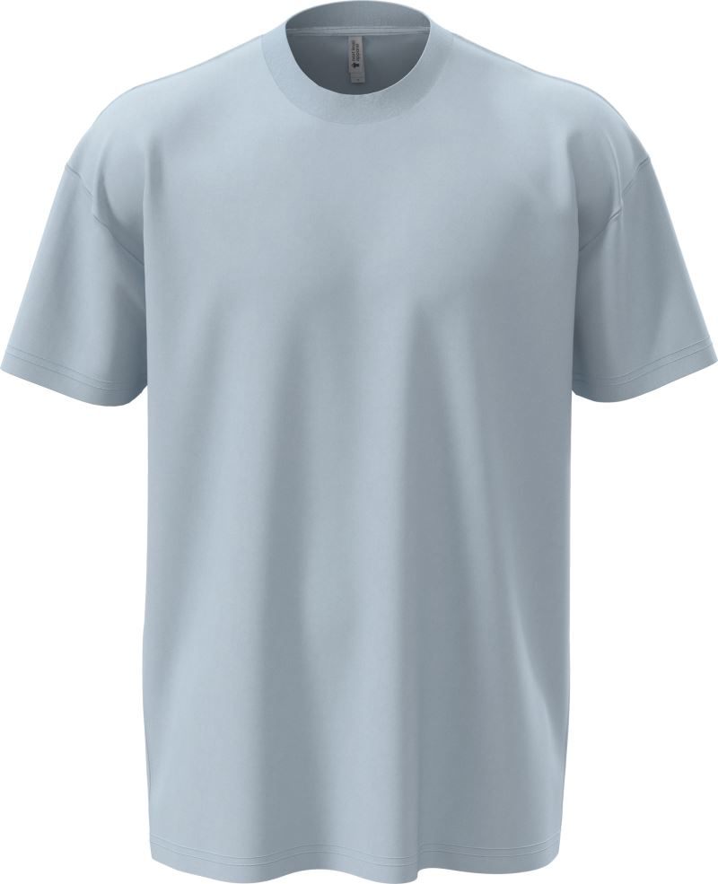 Levně Těžké oversize unisex tričko - stonewash denim
