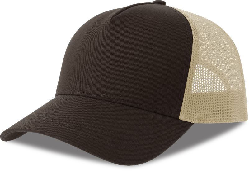 Levně 5 panelová Trucker kšiltovka - brown/stone