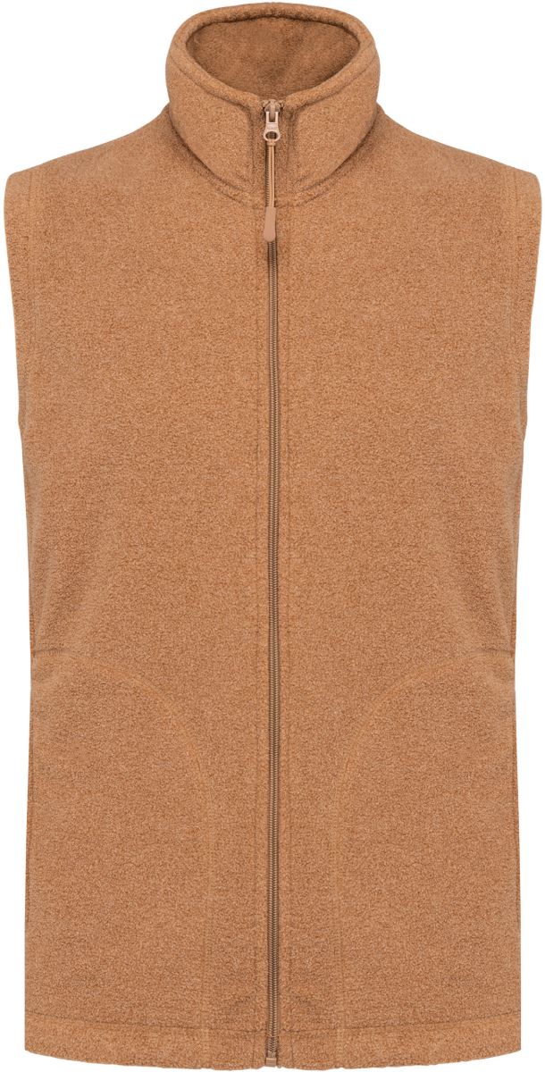 Levně Mikrofleecová vesta "Luca" - camel heather