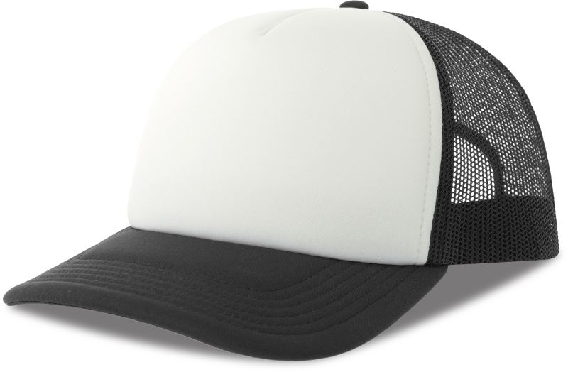 5 panelová Trucker kšiltovka - white/black