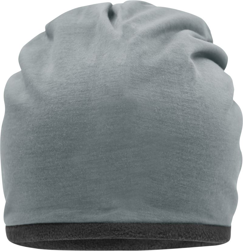 Levně Žerzejová čepice s fleecovou podšívkou - grey heather/carbon
