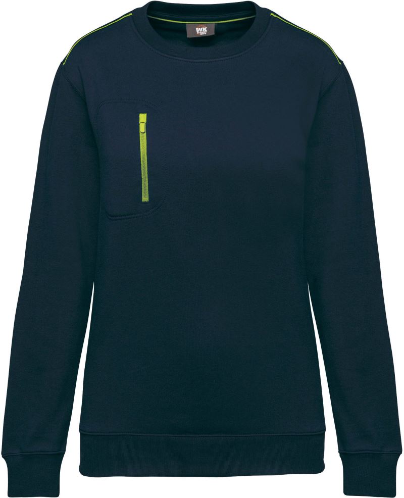 Levně Pracovní mikina "Day-to-Day" - navy/fluorescent yellow