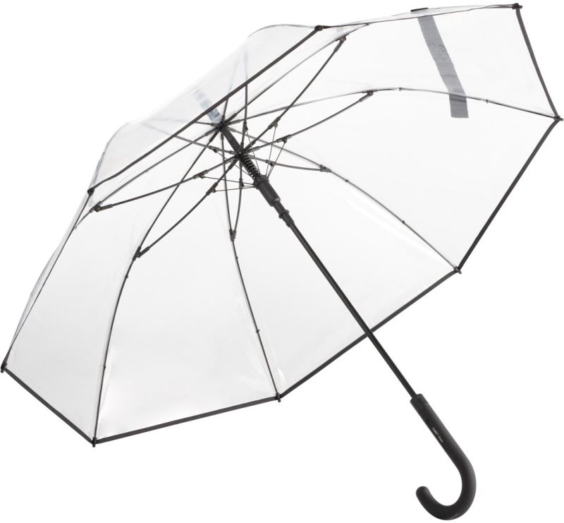 Levně Transparentní automatický holový deštník - black