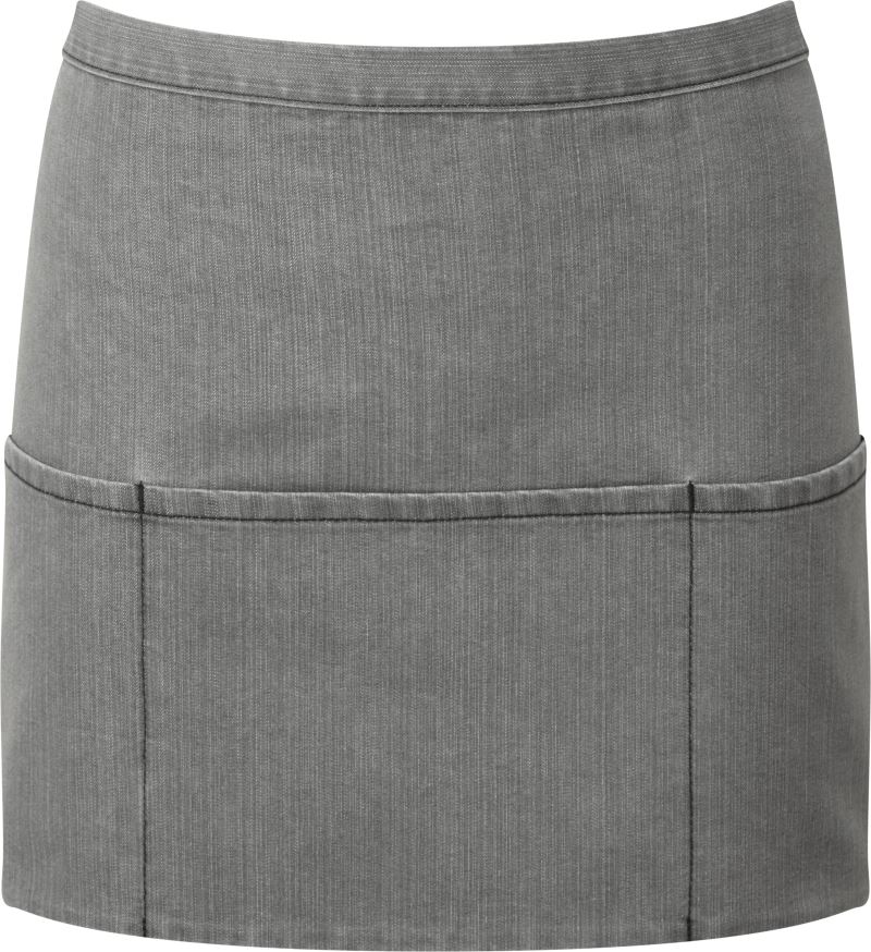 Levně Krátká zástěra do pasu s kapsou "Colours" - grey denim