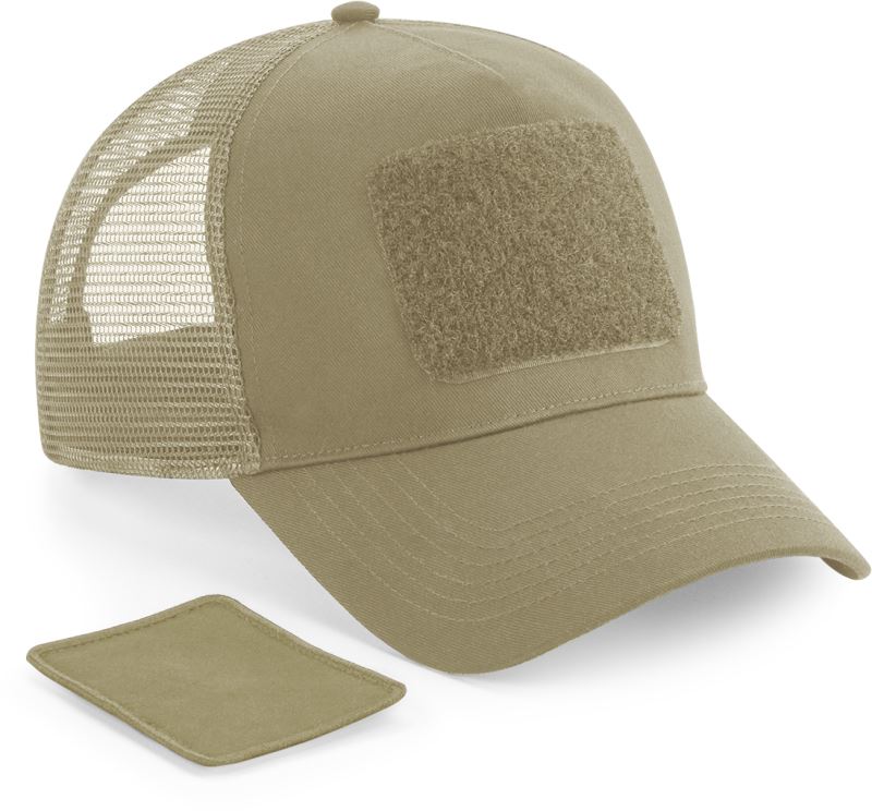 Levně 5 panelová kšiltovka "Removable Patch Trucker" - desert sand