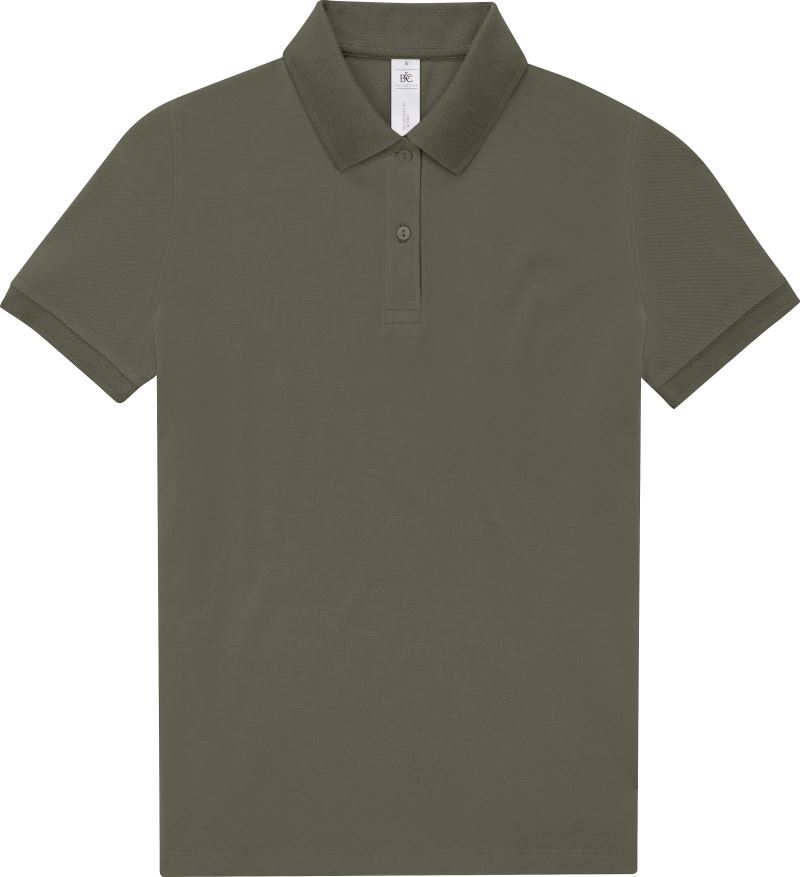 Levně Dámské piqué polo z těžké bavlny - camo green