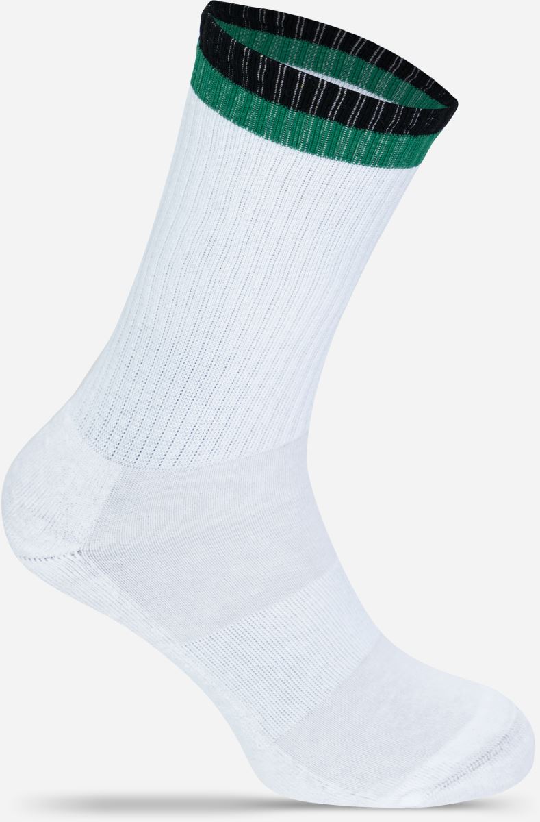 Levně Tenisové ponožky "Two Tone" - white/black/green