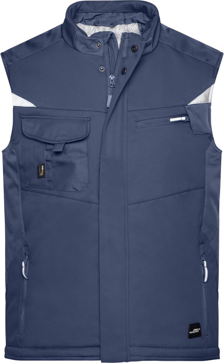 Levně Pracovní zimní softshellová vesta - Strong - navy/navy