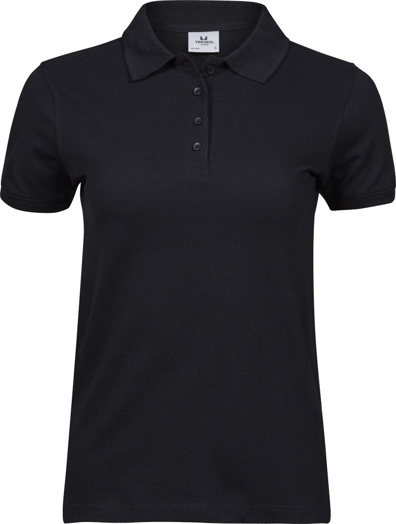 Dámské piqué polo z těžké bavlny - black