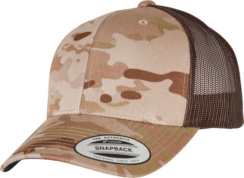 Levně 6 panelová retro kšiltovka Multicam® - arid/brown