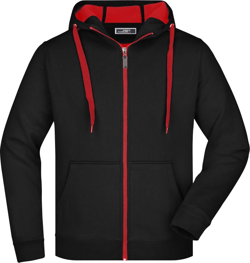 Levně Pánská mikina Doubleface - black/red