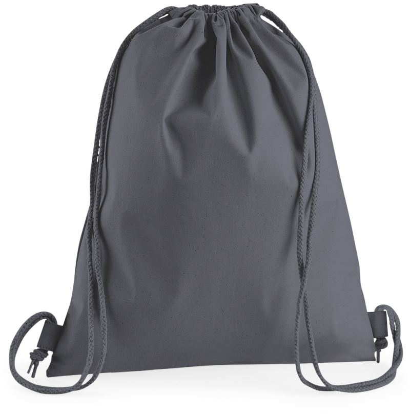 Levně Prémiový bavlněný vak na záda - graphite grey