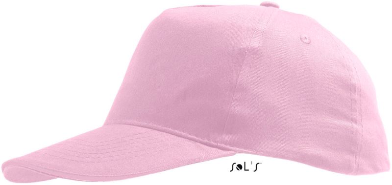 Levně Dětská 5 panelová kšiltovka - pink