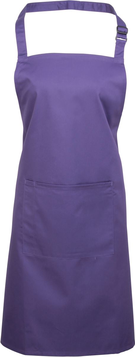 Levně Zástěra s laclem a kapsou na břiše "Colours" - purple