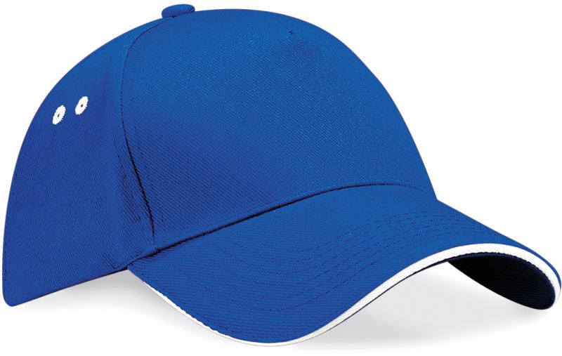 Levně 5 panelová sandwich kšiltovka - bright royal/white