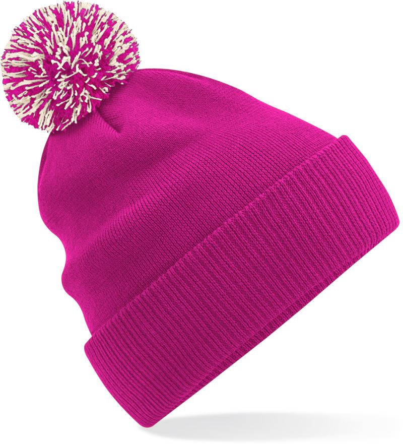 Levně Dětská pletená čepice "Snowstar®" - fuchsia/off white