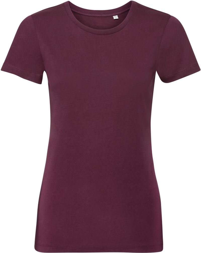 Levně Dámské tričko Pure Organic - burgundy