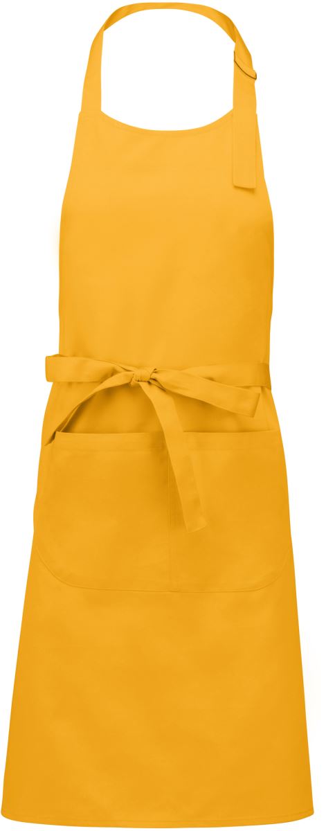Levně Zástěra s laclem - mustard